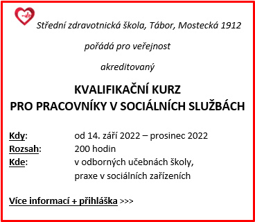 KVALIFIKAČNÍ KURZ PRO PRACOVNÍKY V SOCIÁLNÍCH SLUŽBÁCH